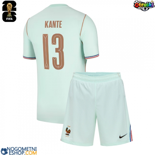 Otroški Nogometni dresi Francija Kante #13 Gostujoči SP 2026 Kratek Rokav (+ Kratke hlače)